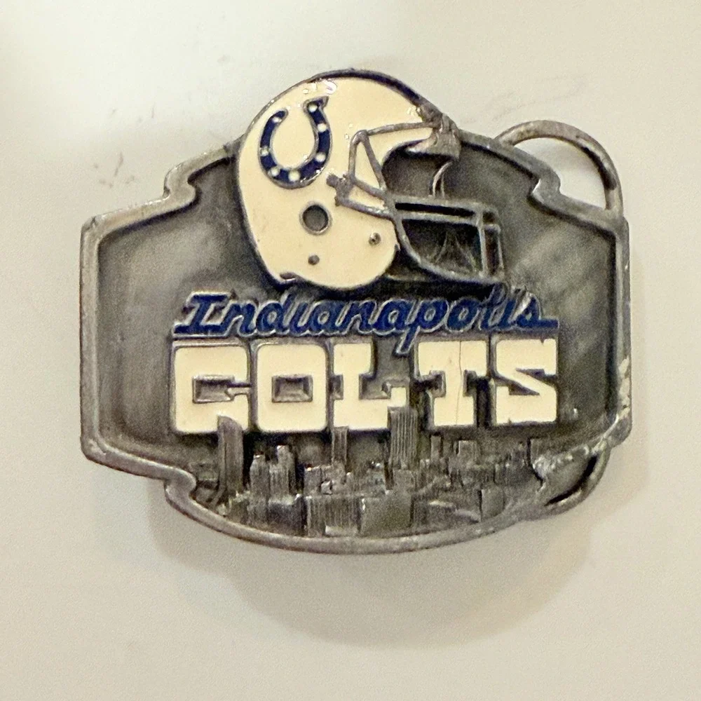 1989‎ Indianapolis Colts Belt Buckle NFL Football Silver Limited Edition # 9575